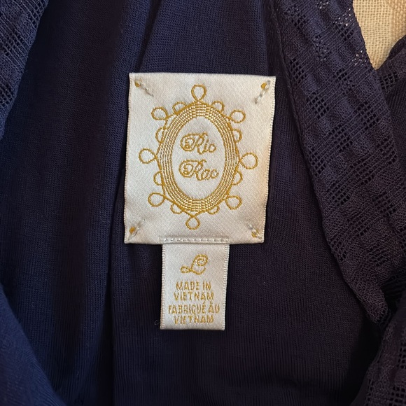 Vintage Anthropologie navy tiered dress - Picture 3 of 3